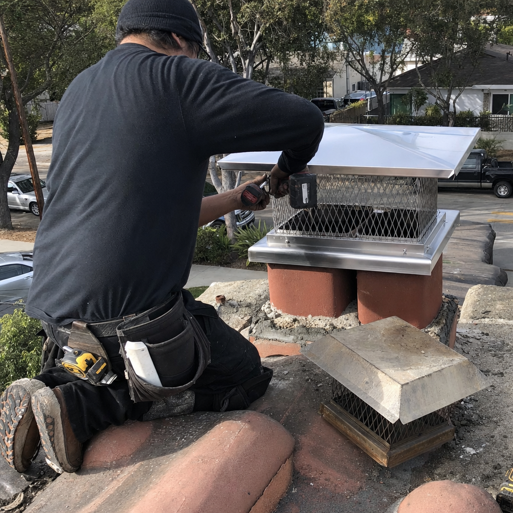 Chimney Cap & Crown Installation